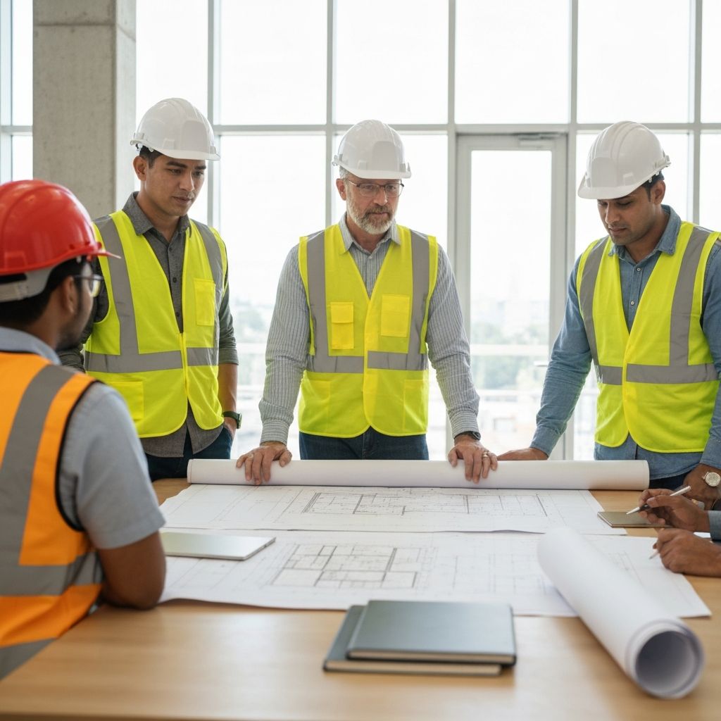 Professional construction team
